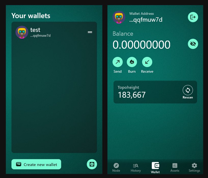 xelis_project's tweet photo. With #Genesix Wallet on $XEL #XELIS, store safely your coins and synchronize instantly your latest balance and your history.
Instant confirmation, try it and give us your feedback!
We’re working hard to improve the UX 🚀 https://t.co/UA1Gm5f8ms