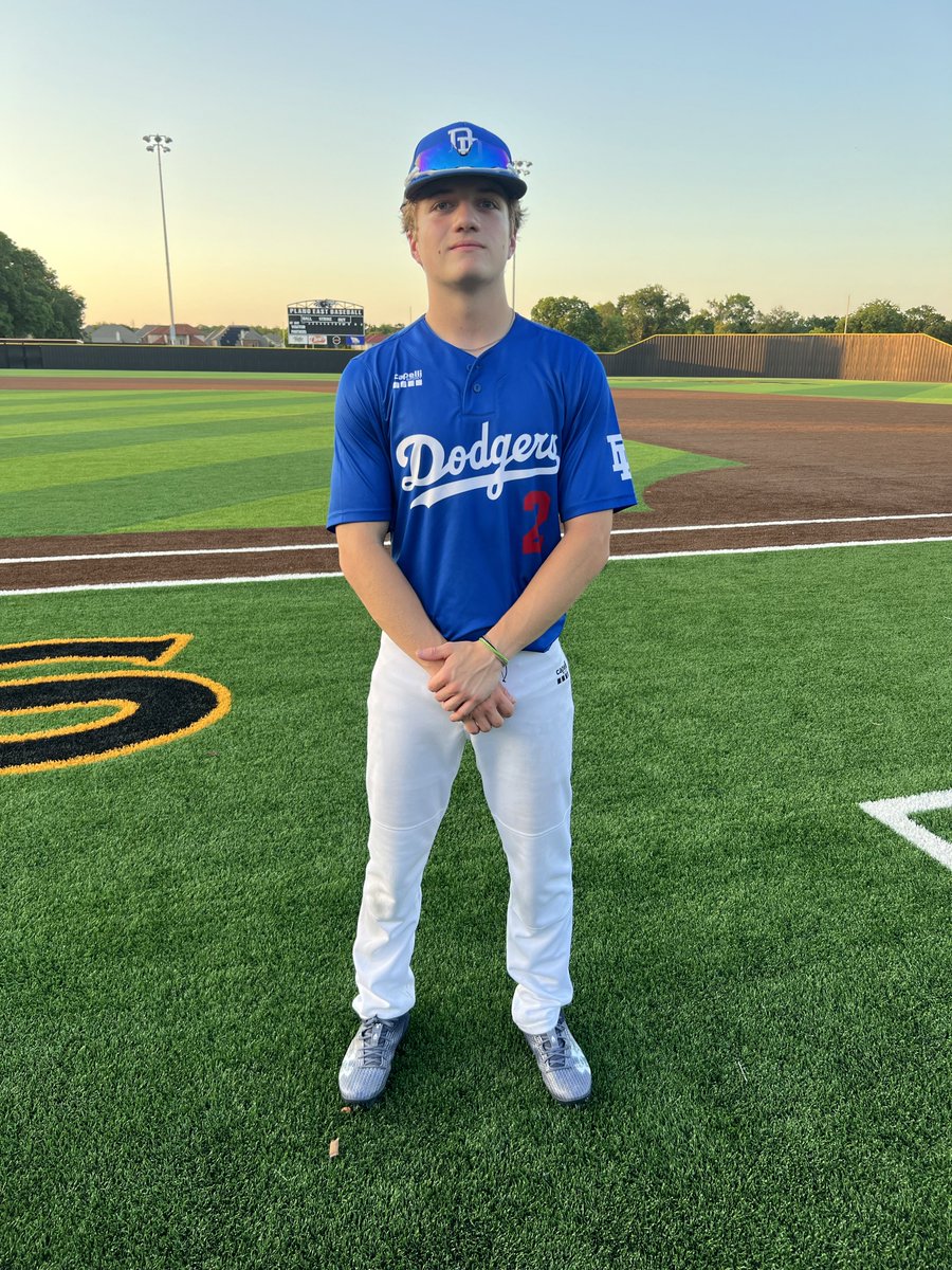 FiveToolTexas's tweet photo. F: @DulinsDodgers Greenway 10, Dallas Mustangs Corley 1
PoG: @DavianPanamen0 CG, 10K, 0H, 0 ER
Hitter: @Chase_Adams02 1-2, 3B, 4 RBI, R https://t.co/ttlJtJbWsW