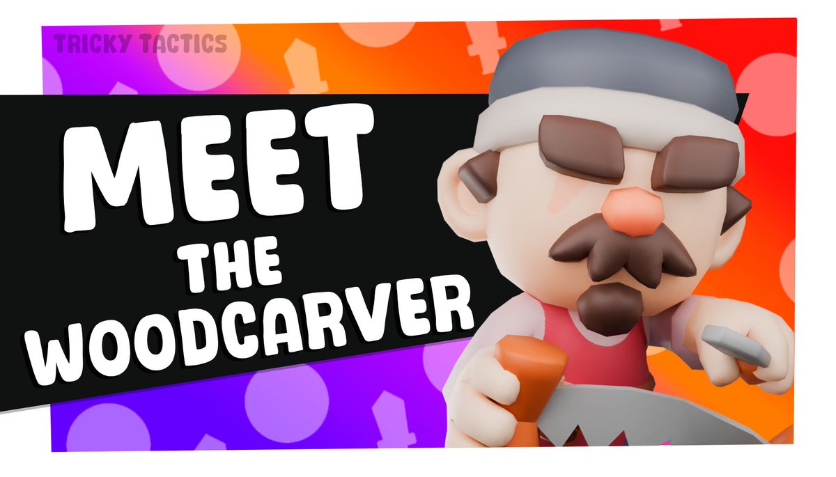 TrickyTactics's tweet photo. NEVER ask him to make a bat or slingshot.

Meet woodcarver, one of our units in #TrickyTactics, a NEW mobile autobattler (in development).

Determined and strong man, but his mustache and friend Log are what matter most to him. He's not nice, but his work is impeccable. https://t.co/adKu7wAJyr