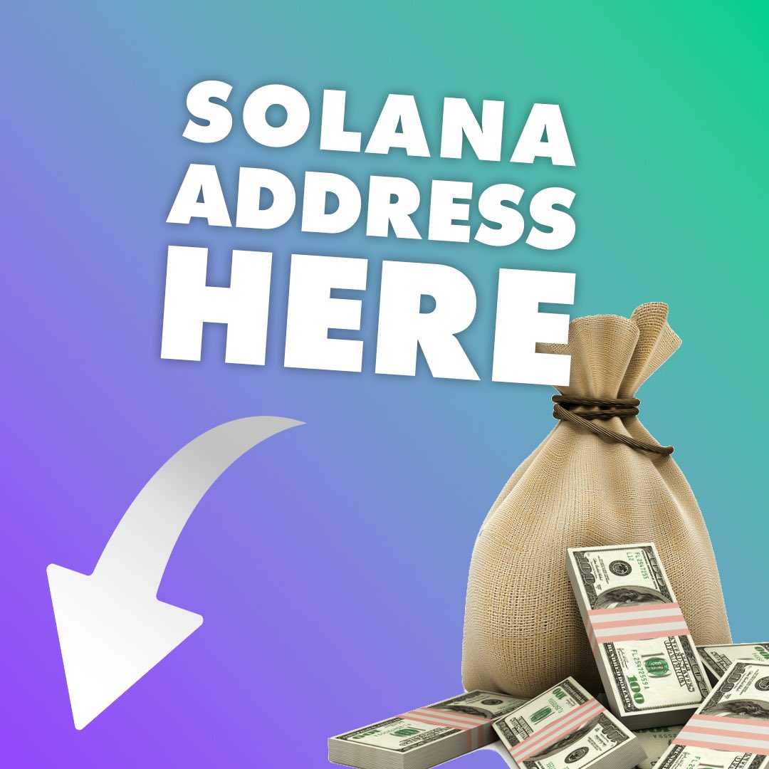 Drop your $SOL address, follow &amp; RT 💰

Don’t ask why 🤫