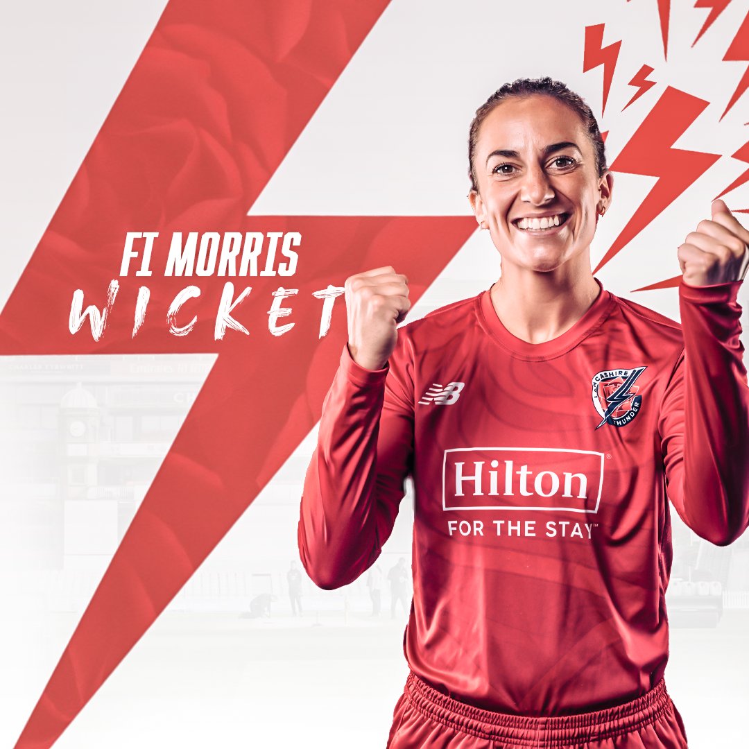 WICKET! ☝ Fi Morris gets Kathryn Bryce as she picks out Norris! 86-2 (11.5) Watch LIVE on #LancsTV! 💻➡ youtube.com/watch?v=9csQil… 💥 #BringTheThunder