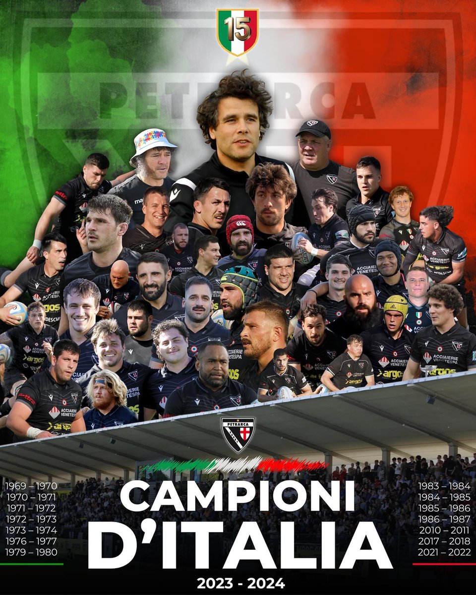 fe6er_'s tweet photo. Petrarca Rugby Campione d’Italia 2023-2024! #petrarcapadova #rugby https://t.co/9KQWeRnVro