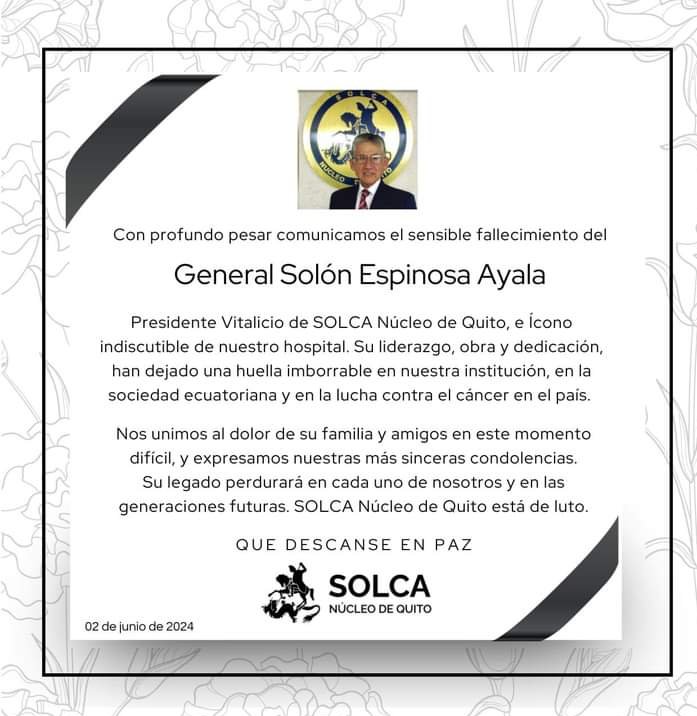 Con gran pena comunico la muerte de mi tio