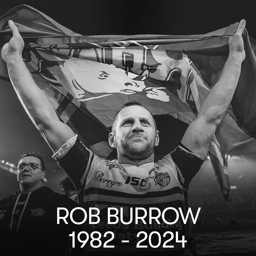 Betfred's tweet photo. 🤍 Rob Burrow has passed away at the age of 41. 

Everyone at Betfred sends their thoughts and condolences to his family and friends. https://t.co/7hUYAB8D8q