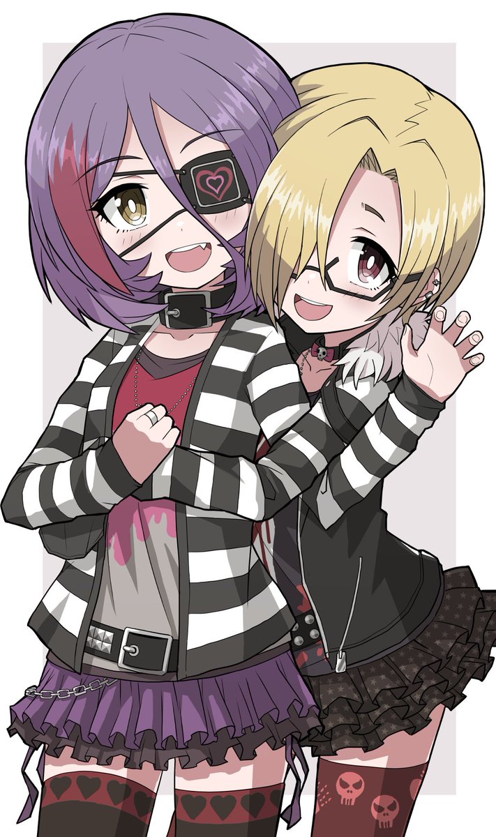 早坂美玲 ,白坂小梅 「せっかくなので昔描いた眼鏡小梅ちゃんも上げておく(うめみれ) 」|haluhalのイラスト