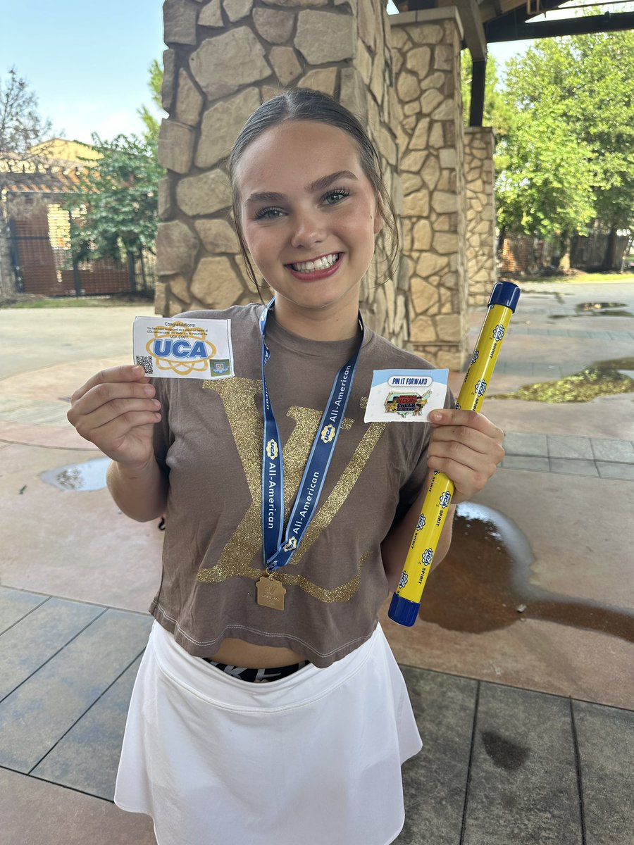 CaraCanada's tweet photo. Super proud of MollyMcCollum! Three time UCA All American cheerleader, three time Pin It Forward award and an invite to join the UCA staff after graduation! #cheer
#willishighschool #willischeer https://t.co/HGJy0gOPrm