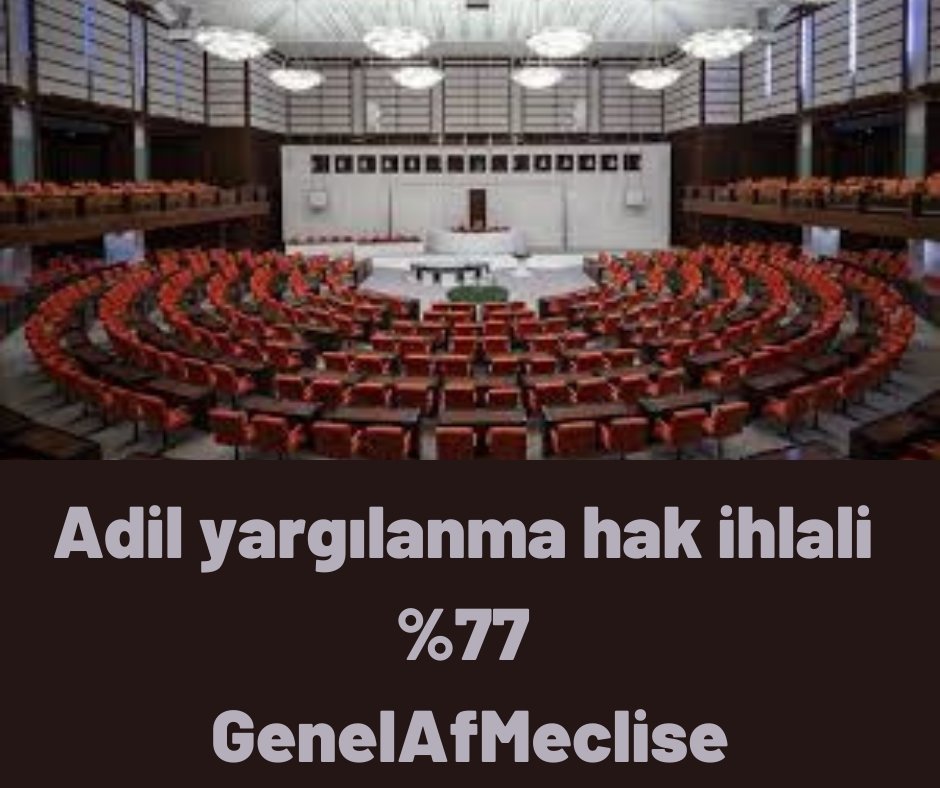 Adil yargılanmanın olmadığı durumlarda kırmızı çizgiden bahsedilemez. 
Anayasa Mahkeme Başkanının açıklamasına göre Adil yargılanma hak ihlali %77
#OrtakAkılEşitAF
<a href="/RTErdogan/">Recep Tayyip Erdoğan</a> <a href="/yilmaztunc/">Yılmaz TUNÇ</a> <a href="/dbdevletbahceli/">Devlet Bahçeli</a> <a href="/YildizFeti/">Feti Yıldız</a> <a href="/Mhalukcavusoglu/">M.Haluk Çavuşoğlu</a> <a href="/eczozgurozel/">Özgür Özel</a> <a href="/herkesicinCHP/">CHP 🇹🇷</a>