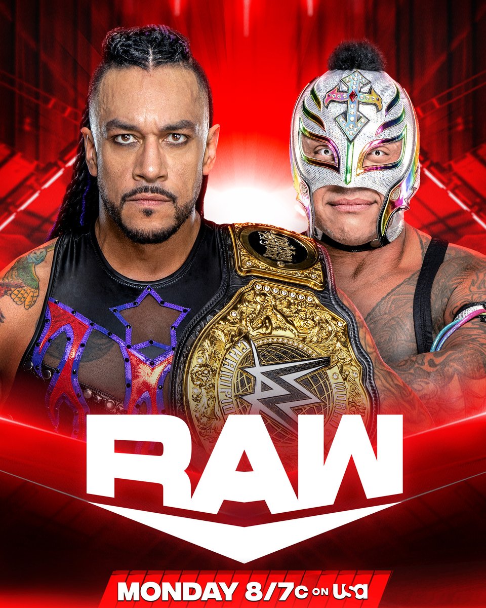World Heavyweight Champion @ArcherOfInfamy goes one-on-one with WWE Hall of Famer @reymysterio tomorrow night on #WWERaw! 📍 HERSHEY 🎟️ ticketmaster.com/event/02006028…