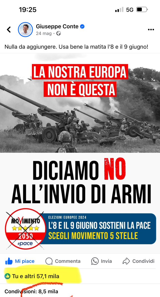 Monza5Stelle's tweet photo. Neanche noi nulla da aggiungere. Quei numeri ci confortano.
#8e9giugno
#europee2024
#useYourvote https://t.co/9dNrAPb67q