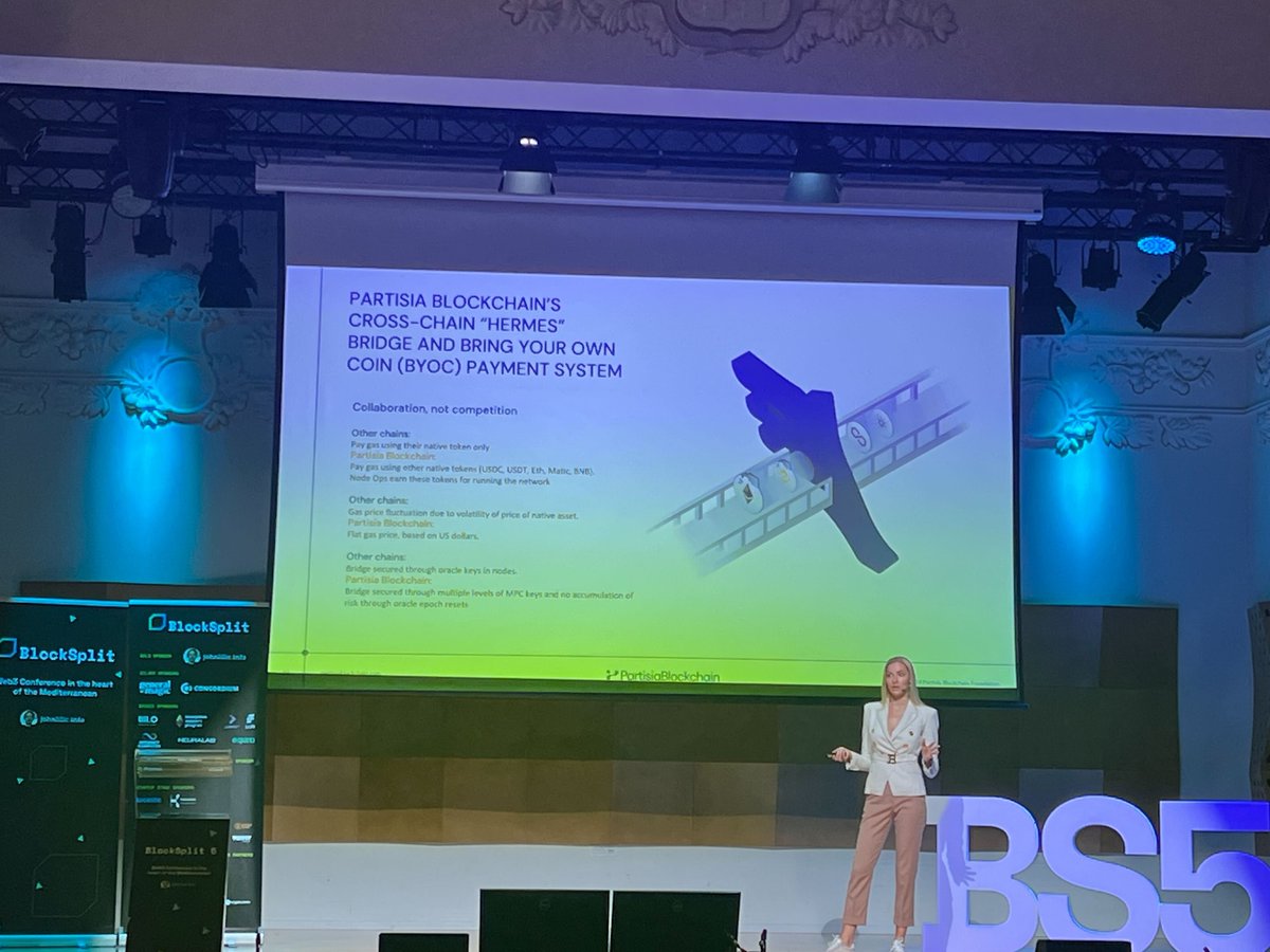 partisiampc's tweet photo. At @blocksplit in Croatia, our Chief of Growth, @ShirlyValge , delivered a compelling keynote on the necessity of privacy in Web3 amid GDPR and data protection trends. Her talk emphasized the vital importance of privacy in the evolving blockchain landscape.
#BlockSplit5 https://t.co/tI9rBWRzcP