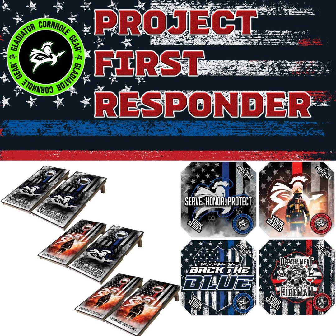 Project First Responder! 15% Of Sales will go toward supplying Police &amp; First Stations with professional cornhole Equipment! We're tossing Police &amp; Fire Stations free cornhole gear
SHOP
l8r.it/OVFF

#firstresponder #cornhole #cornholegear #cornholebags #cornholeboards