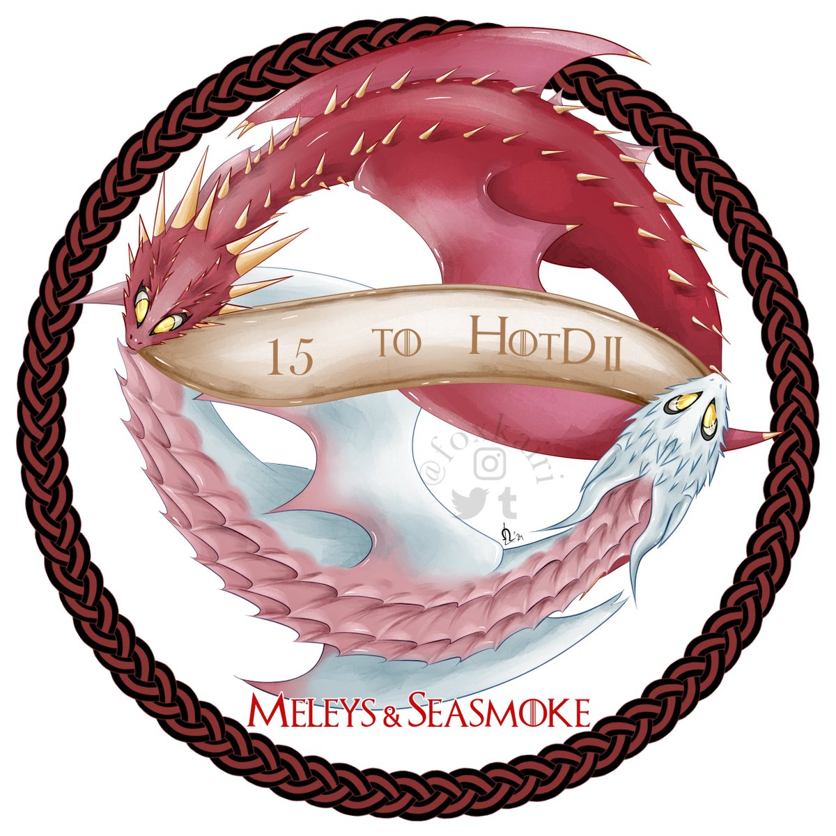 FoxKairi's tweet photo. Today's countdown to #HotD2 is brought to you by the two Velaryon dragons. A bit over two weeks left!

#houseofthedragon #hotd #meleys #seasmoke #dragon #chibi #georgerrmartin #targaryen #velaryon #got #gameofthrones #asoiaf https://t.co/gJFCR504IB