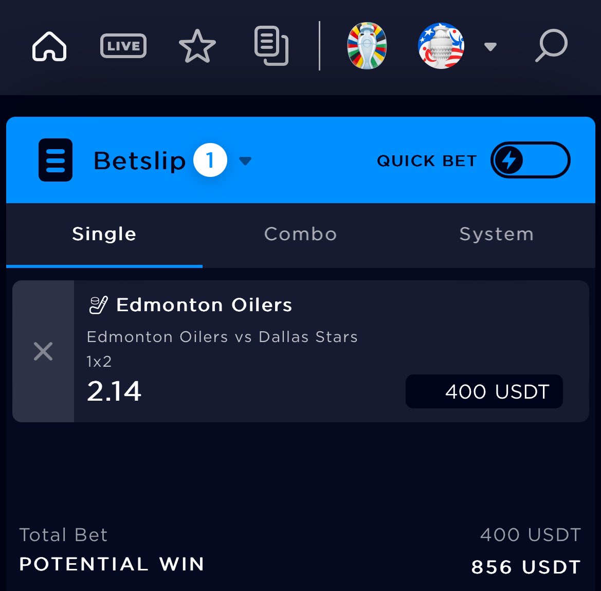 dunkerkongeth's tweet photo. Tonight's bet on $BAZED 💦💦💦💦
Placing $400 on the Edmonton Oilers with odds of 2.14 against the Dallas Stars. 
Potential win: $856! Make it splash real hard 💦💦💦 #BAZEDBET #NHL #EdmontonOilers @BazedArmy 
Make my girlfriend splashy for me tonight 💦💦💦💦💦💰💰💰 https://t.co/7XIlIKVJqE