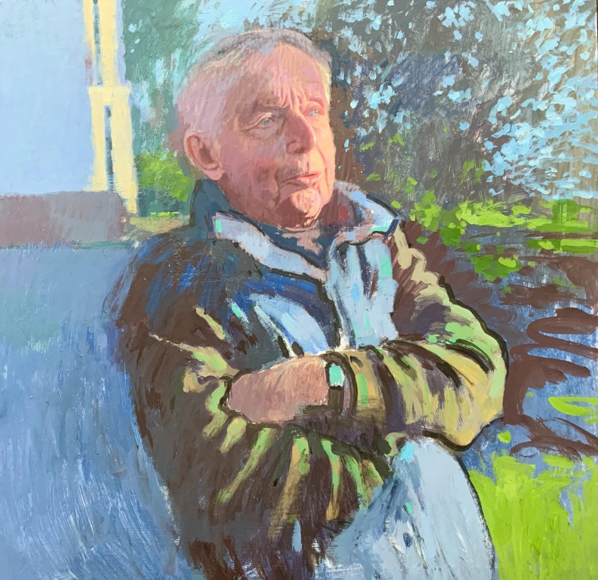 'Dic y Fet'
(Richard Thomas, Penralltddu.)

- Meirion.
- acrylic 2024.

Cymeriadau Aberteifi.
Characters of Cardigan.

#nationalportraitgallery #Meirion @castellaberteifi <a href="/joannaloisjones/">Joanna Jones</a> #art2024 #welshart #Aberteifi #cardigan