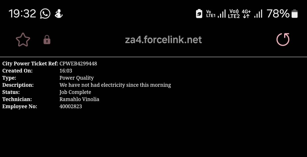AbdullaRaeesa's tweet photo. @CityPowerJhb Job is definitely not complete!!! Still in Darkness @CityPowerJhb https://t.co/MXEEKNjMu3