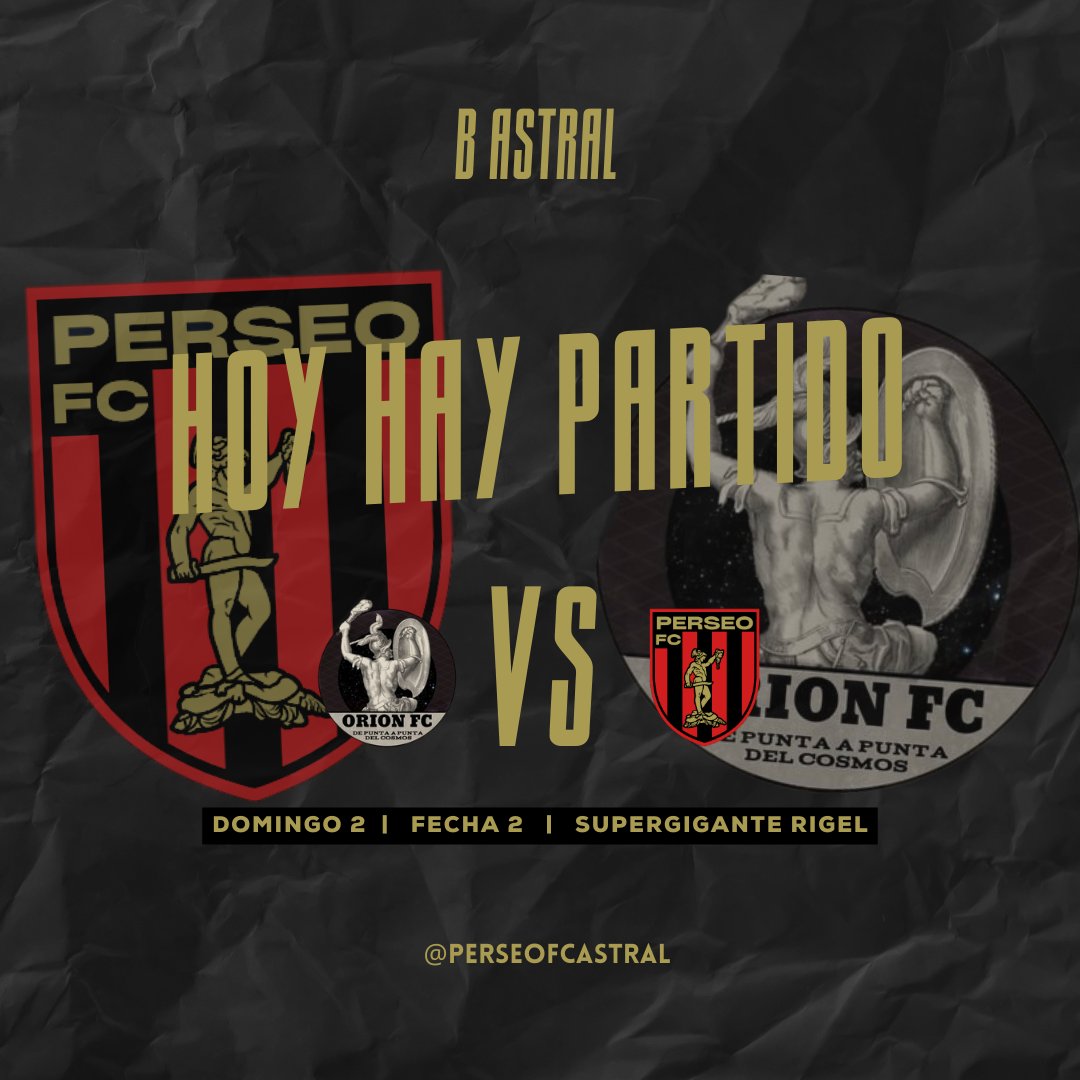 PerseoFCAstral's tweet photo. Hoy visitamos a @OrionAstFC 🏹
⚫🔴⚫Vamos PERSEO⚫🔴⚫ https://t.co/dHopUmKgqn