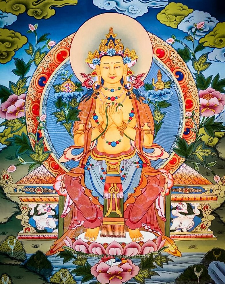 Awareness is devoid of both apprehender and apprehended, in all their various forms. Free from subject and object, by its very own nature, awareness is a mere indescribable luminosity.

~ Maitreya

Art: traditionalartofnepal.com