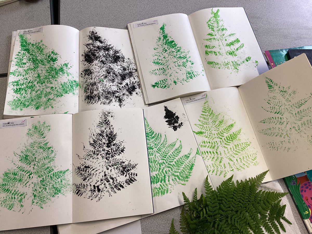 bsmyear3's tweet photo. Such fun printing with ferns at the end of term! @Bostonstmarys @OLOLCatholicMAT https://t.co/IOA3K2d1tJ