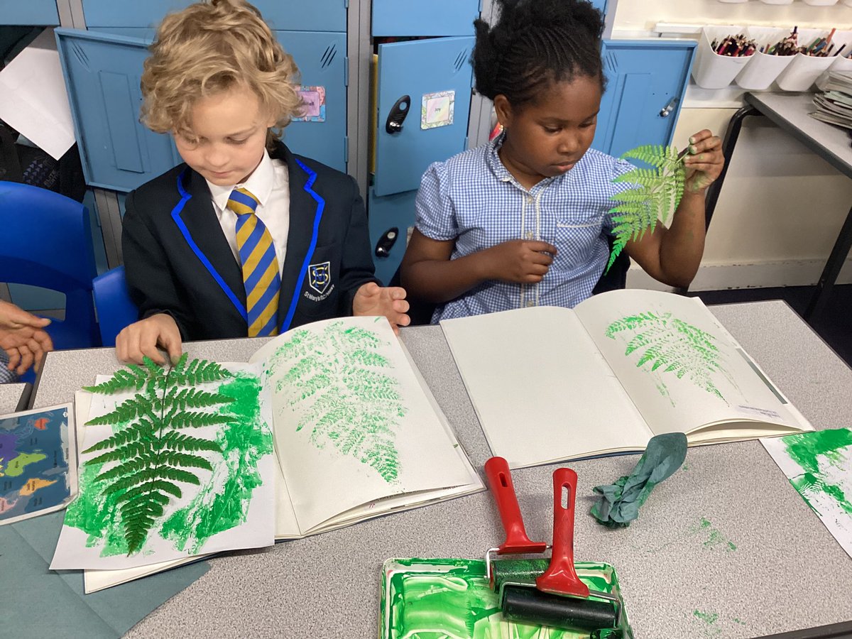 bsmyear3's tweet photo. Such fun printing with ferns at the end of term! @Bostonstmarys @OLOLCatholicMAT https://t.co/IOA3K2d1tJ