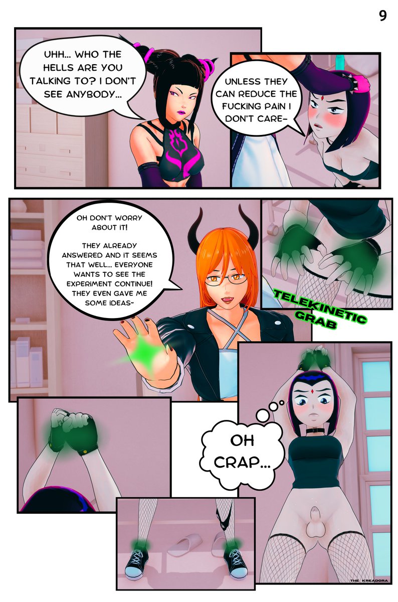 TheKreadora's tweet photo. The people have spoken! Now Juri continues the experiment with a little bit of squeezing, it seems that it is VERY efficient.

Lets hope that Raven can handle all the tests, if not, Lucy can always heal her! https://t.co/KT4yrRoKjG