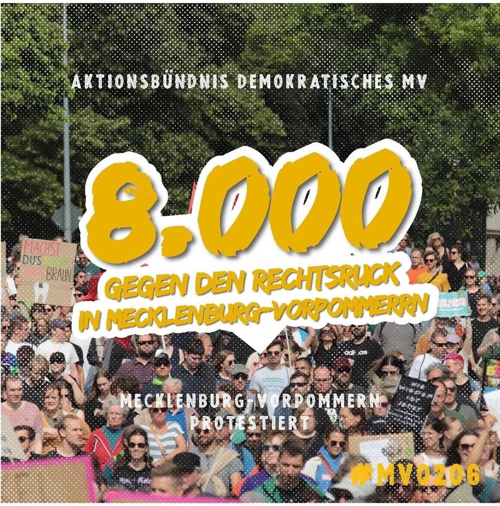 HRONazifrei's tweet photo. Rund 8.000 Menschen haben heute in Bergen, Boizenburg, Bützow, Feldberg, Greifswald, Grevesmühlen, Güstrow, Laage, Ludwigslust, Neubrandenburg, Neustrelitz, Parchim, Pasewalk, Recknitz, Rostock, Schwerin, Stralsund, Teterow, Waren und Wolgast demonstriert. 🤩 https://t.co/rV08494H4E