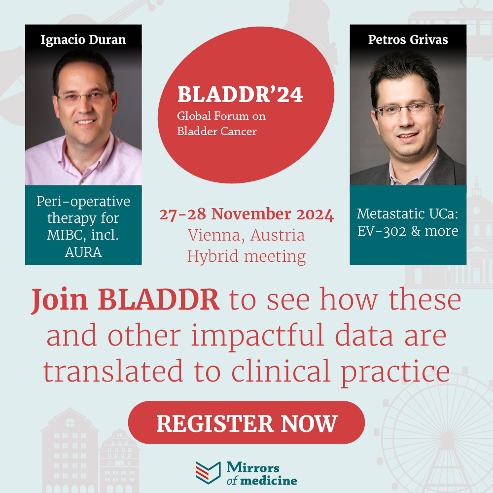 Dear Colleagues at #ASCO24, Our friends/partners at @mirrorsmedwould like to invite all to #PROSCA24 #BLADDR24 and #RENALC24 in Vienna🇦🇹 this November To See How GU Data is Translated into Clinical Practice REGISTER HERE: prosca-bladdr.org/global-forum-o… @PGrivasMDPhD