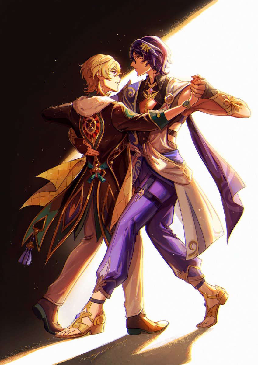mayst0rm's tweet image. Dance with me, Doctor ✨

#RatioRine #Aventurine #DrRatio #HonkaiStaRrail  #理砂