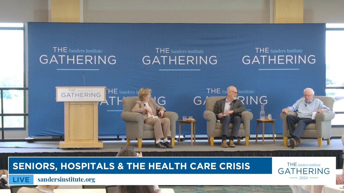 I am going to be live-tweeting a health care panel Sen. Bernie Sanders is having with Social Security Works president Nancy Altman and Wendell Potter as part of my partnership with @SnapStream. Follow along for some moments.