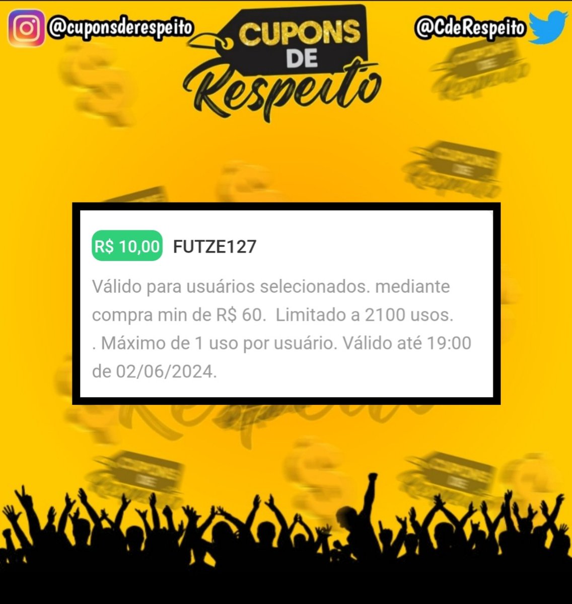 Cupons De Respeito tweet media