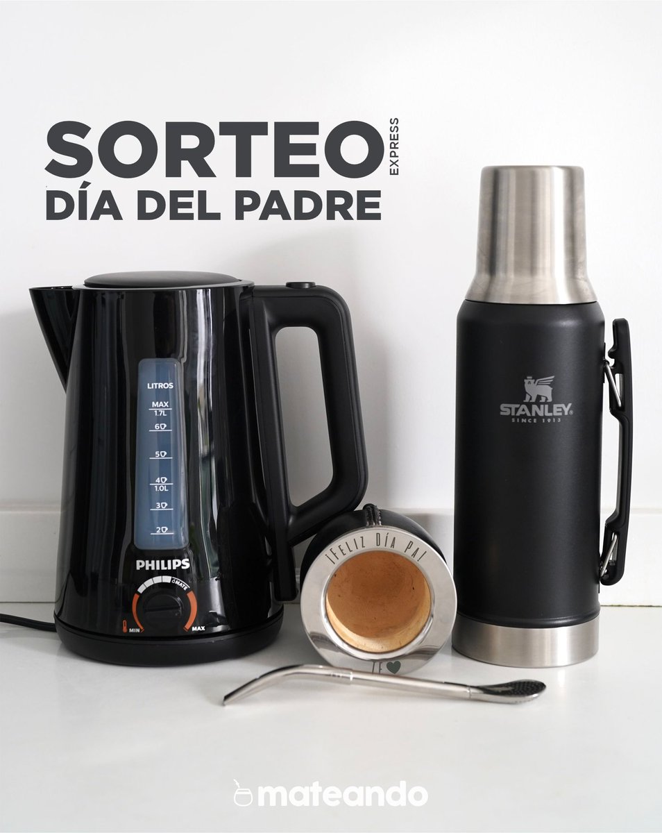 mateando_arg's tweet photo. SORTEO EXPRESS Día del Padre🧉🇦🇷
Ganate un set matero para papá❤️ + una pava eléctrica @philipshogar.ar con selector de temperatura para mate 

¿Cómo participo? 
Ingresa en nuestro instagram: @mateando https://t.co/V8GOO6200Y https://t.co/cfS7sVjy7W