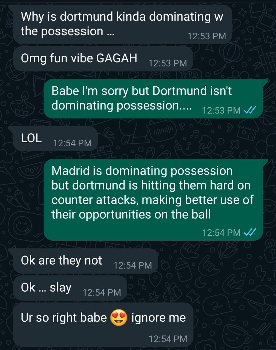 Stunning behavior innit