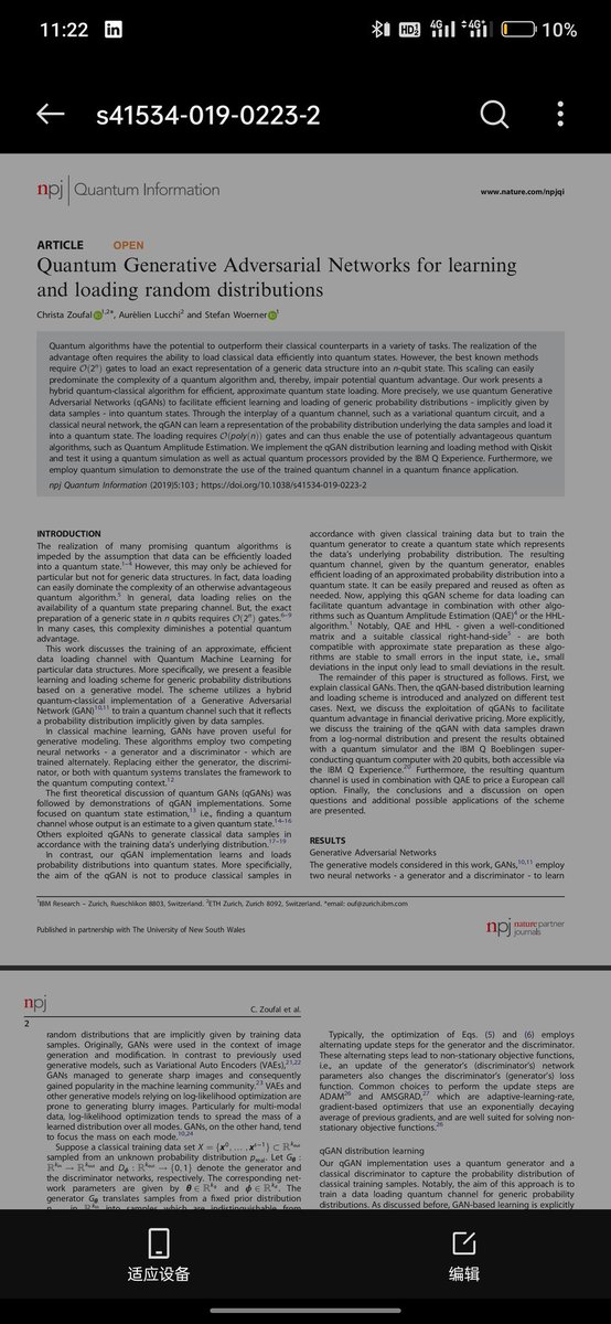 sleepdog_69's tweet image. Today I got introduced to Quantum Generative Adversarial Networks for learning and loading random distributions. Can&apos;t believe how they have thought of this!

#60DaysOfLearning2024 #LearningWithLeapfrog #LSPPD2
@lftechnology
