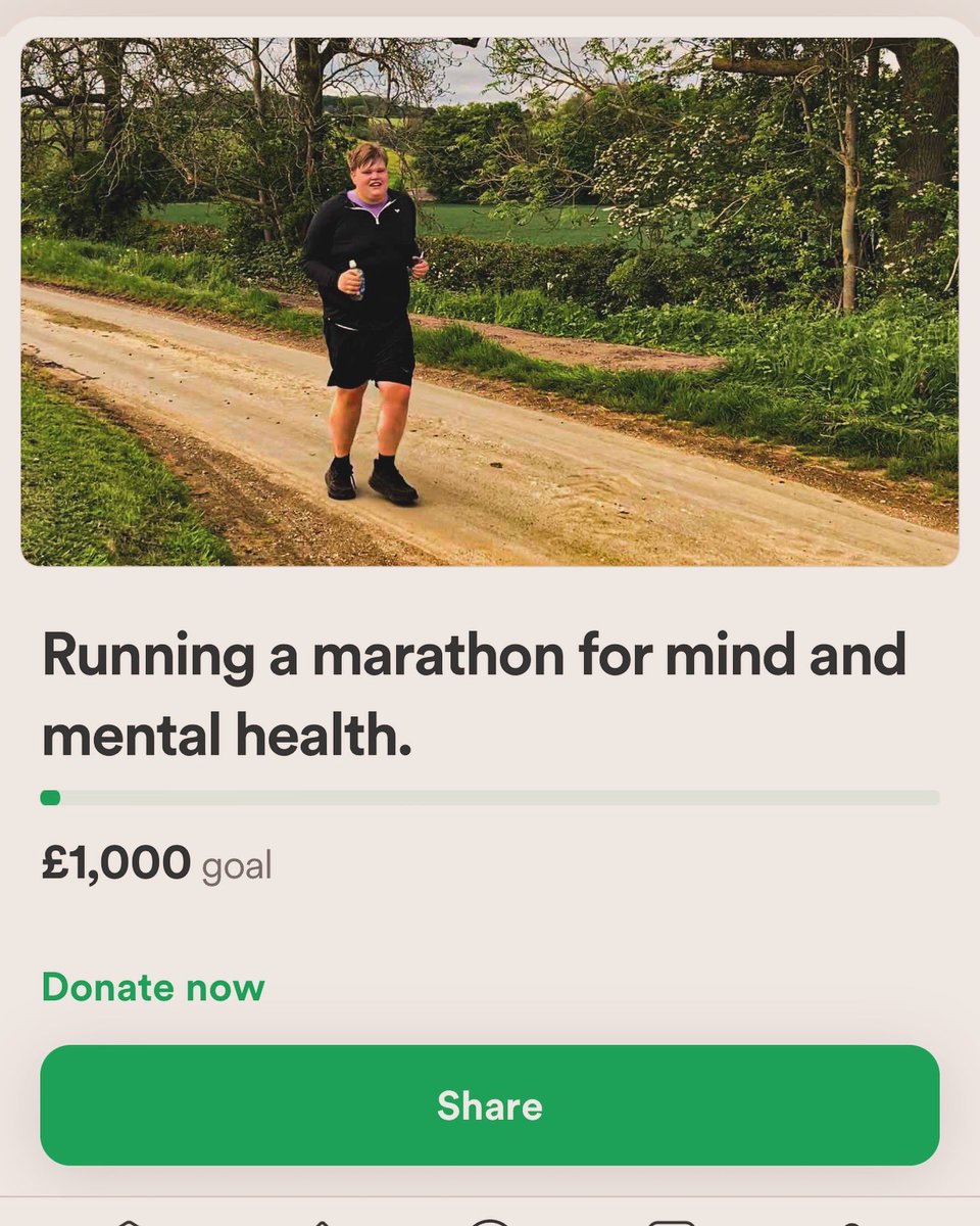 Over the next few months of marathon training I will be trying to raise money for @MindCharity. Any Donations would be so massively appreciated but definitely not expected! Mental health is no joke, it breaks me seeing people dismiss it like it’s nothing. gofund.me/f1806370