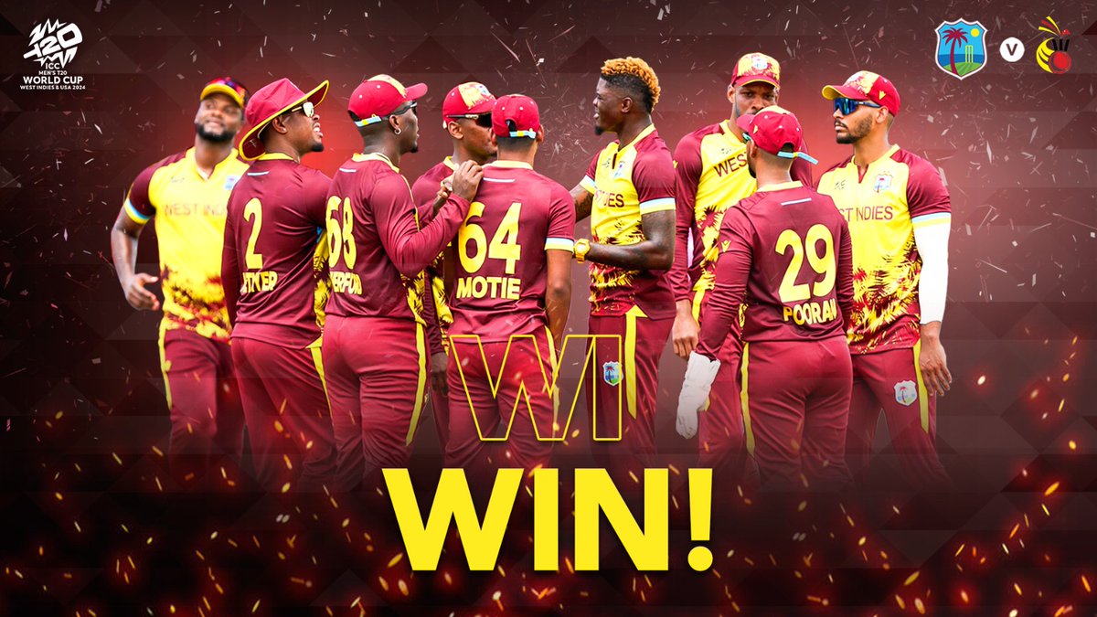 WI WIN!🙌🏾 

Our #T20WorldCup campaign is off to a positive start!💪🏾 
#WIREADY | #WIvPNG