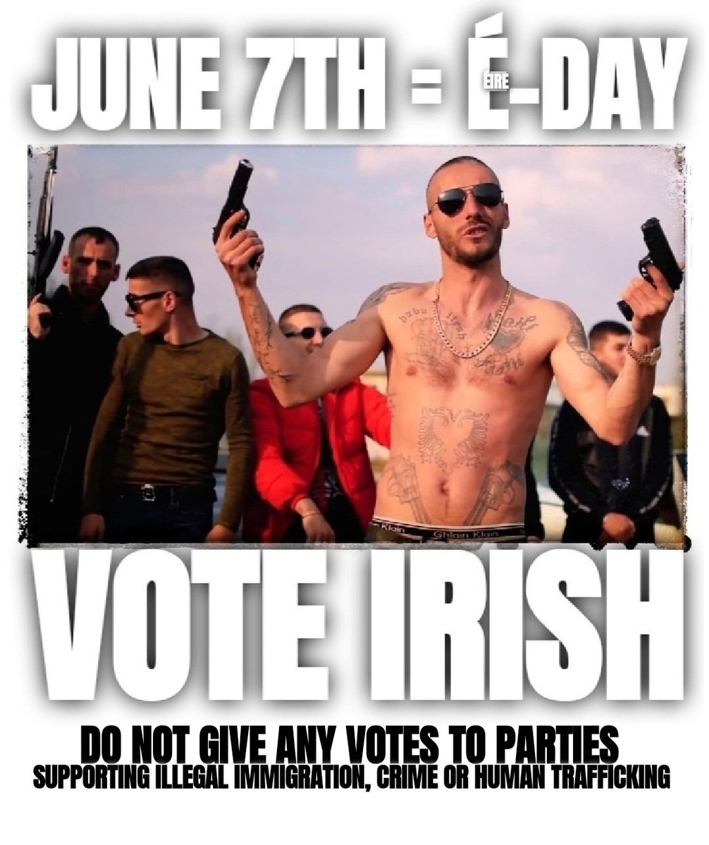 museumsireland's tweet photo. @FineGael @ReginaDo Don't vote for the problem!
Vote for the solution.
Vote National, #VoteIrish.
#VoteThemOut https://t.co/ZwEHXFhooV