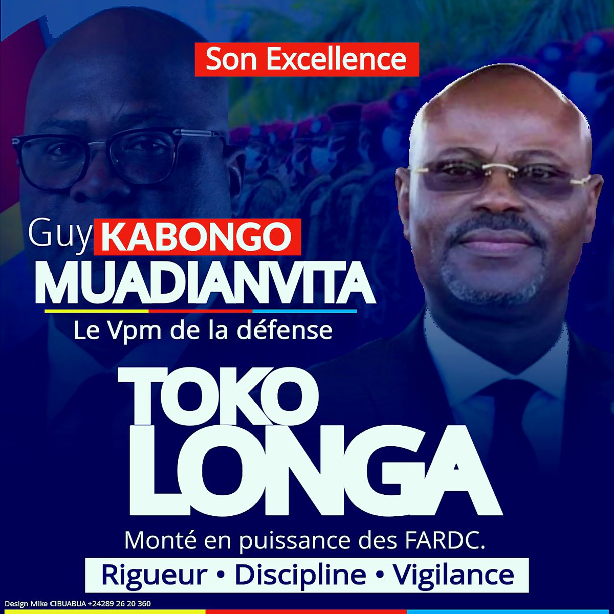 Gkabo_cellcom's tweet photo. L'actuel patron de la défense S.e @Guy_Muadiamvita, est un homme droit, rigoureux, organisé et capable de résister au stress.
Avec nos Forces Armées #TOKO_LONGA https://t.co/pScWKFy4d7