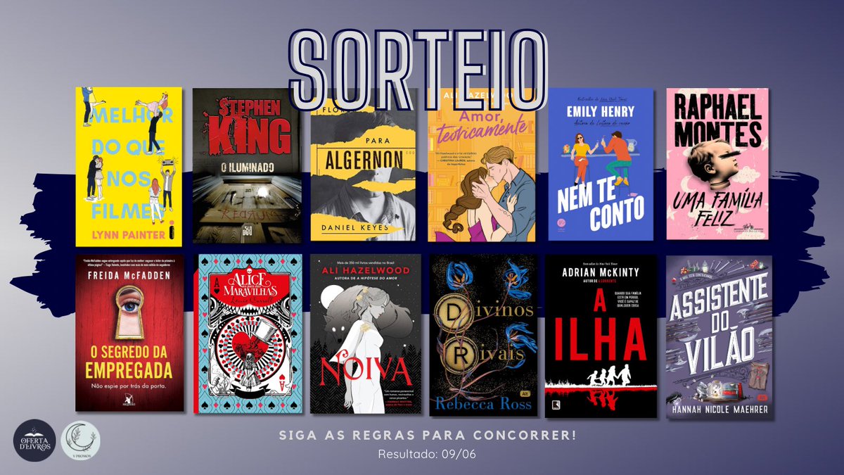 ofertadlivros's tweet image. SORTEIO 🚨

Quer concorrer a um (1) dos livros da imagem ou R$ 50 em livros?
Basta seguir as regras: 

— seguir @ofertadlivros e @v_promos.
— dar RT e like neste tweet.

Apenas um ganhador.
📆 Resultado: 09/06