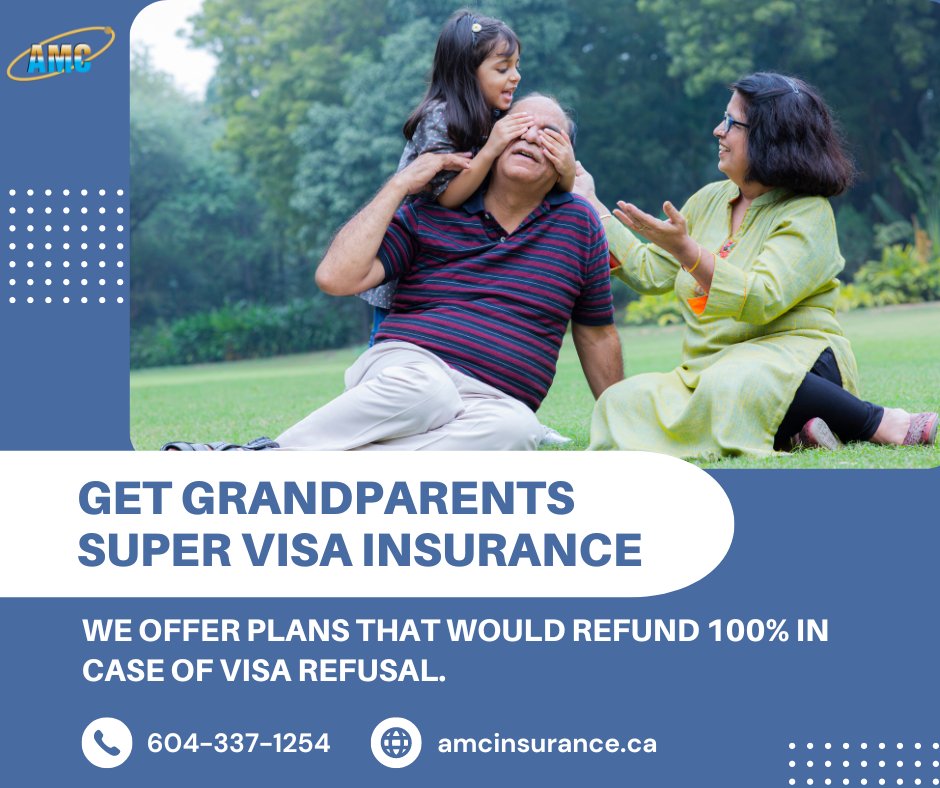 AMC_insurance's tweet image. Secure your grandparents' future with AMC Insurance's Super Visa insurance! Quality family time without financial worries during medical emergencies is crucial. Get comprehensive coverage Today. Visit ow.ly/pctV50RRSNh 🌟 #SuperVisaInsurance #FamilyFirst