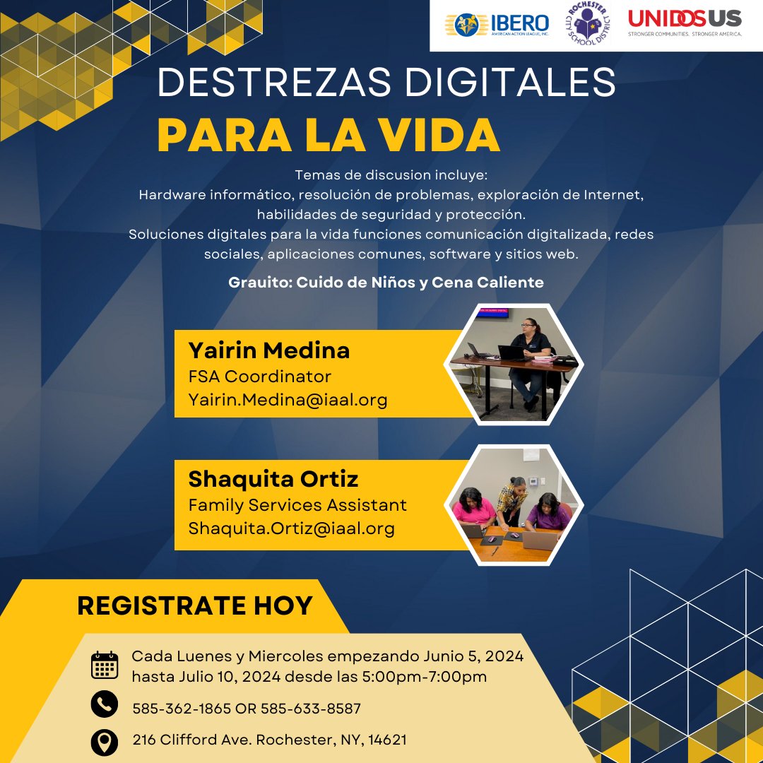 IberoRoc's tweet photo. Our Digital Skills for Life program starts this week! Enroll now and learn Computer Hardware, Troubleshooting, Internet Exploring, and Security Skills!π»
#DS4l #IberoAmericanActionLeague https://t.co/t6XdKzjXFY