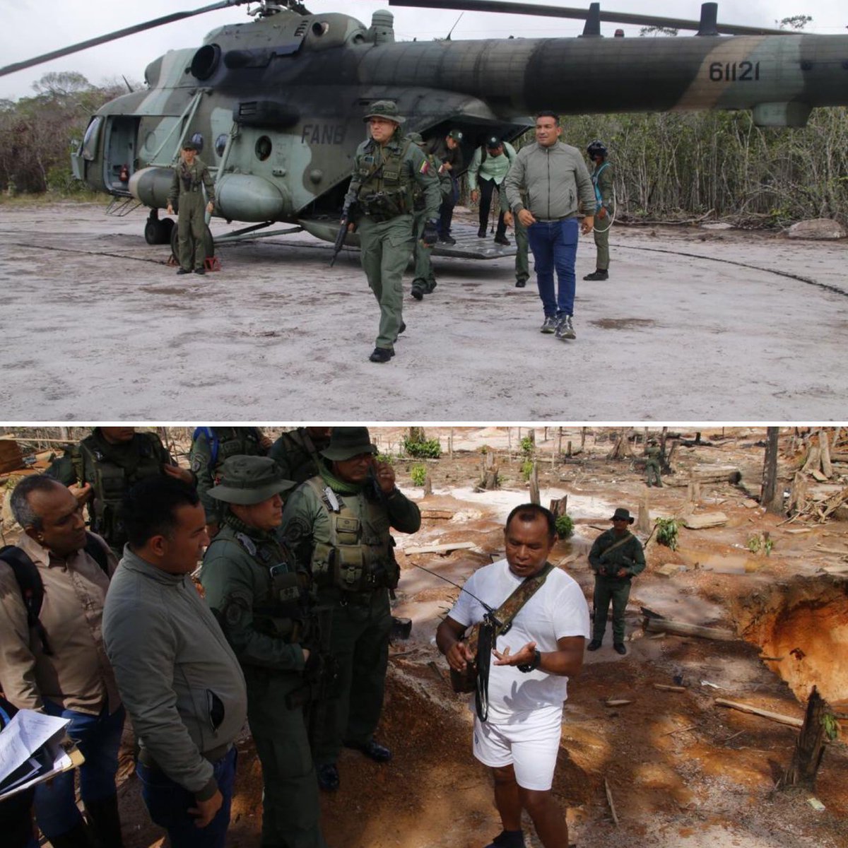 dhernandezlarez's tweet photo. El @MinecOficial OSC y #FANB inician trabajos de readecuacion y reforestación en el área denominada “La Bulla Loca” de la reserva forestal La Paragua del estado Bolívar.
#IntegrarEsVencer https://t.co/eKim0EY4qO