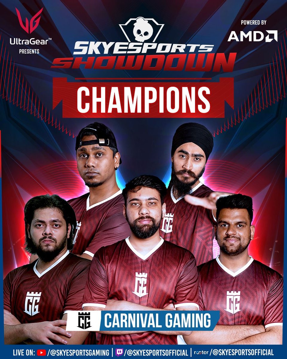 Skyesports (@skyesportsintl) on Twitter photo <a href="/CarnivalGamingg/">Carnival Gaming</a> emerges victorious as the Ultimate Champions🏆 of the Skyesports Showdown⚔️ Their incredible consistency and team prowess throughout the series secured their well-deserved victory. Kudos to their fantastic Gameplay!
#SkyesportsShowdown #cs2 #Champions <a href="/CarnivalGamingg/">Carnival Gaming</a> emerges victorious as the Ultimate Champions🏆 of the Skyesports Showdown⚔️ Their incredible consistency and team prowess throughout the series secured their well-deserved victory. Kudos to their fantastic Gameplay!
#SkyesportsShowdown #cs2 #Champions