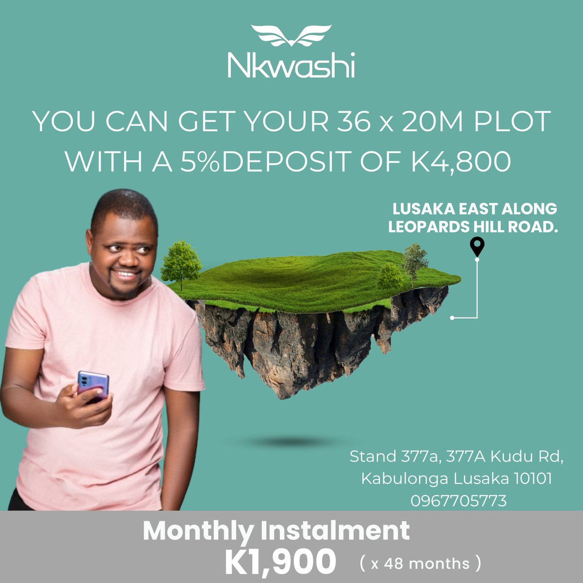 chembe_mulila's tweet photo. done and dust another day at the office happy client @Masulani_  &amp; nkwashi (social media post) designed by your truly chembe media agency  don't forget to hit them up for your dream plot ❤️❤️❤️🇿🇲🇿🇲🇿🇲🇿🇲 https://t.co/3HYoMZrVad