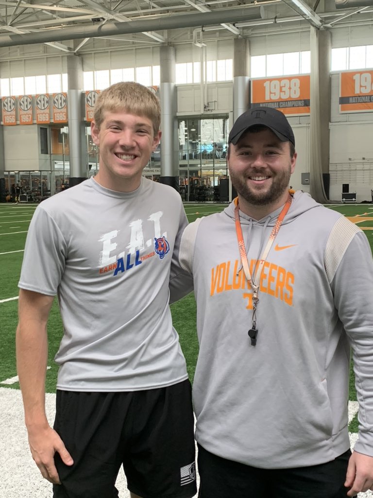 ColeByrd60's tweet photo. Awesome Time @Vol_Football Specialist Camp today! Tied for 3rd in Field goal competition, Here is a 52 Yd Field Goal! Thank you @CoachCrab @CoachEkelerUT @coachjoshheupel for an amazing time!🟠 @Vol_Sports https://t.co/yR15yHAusG