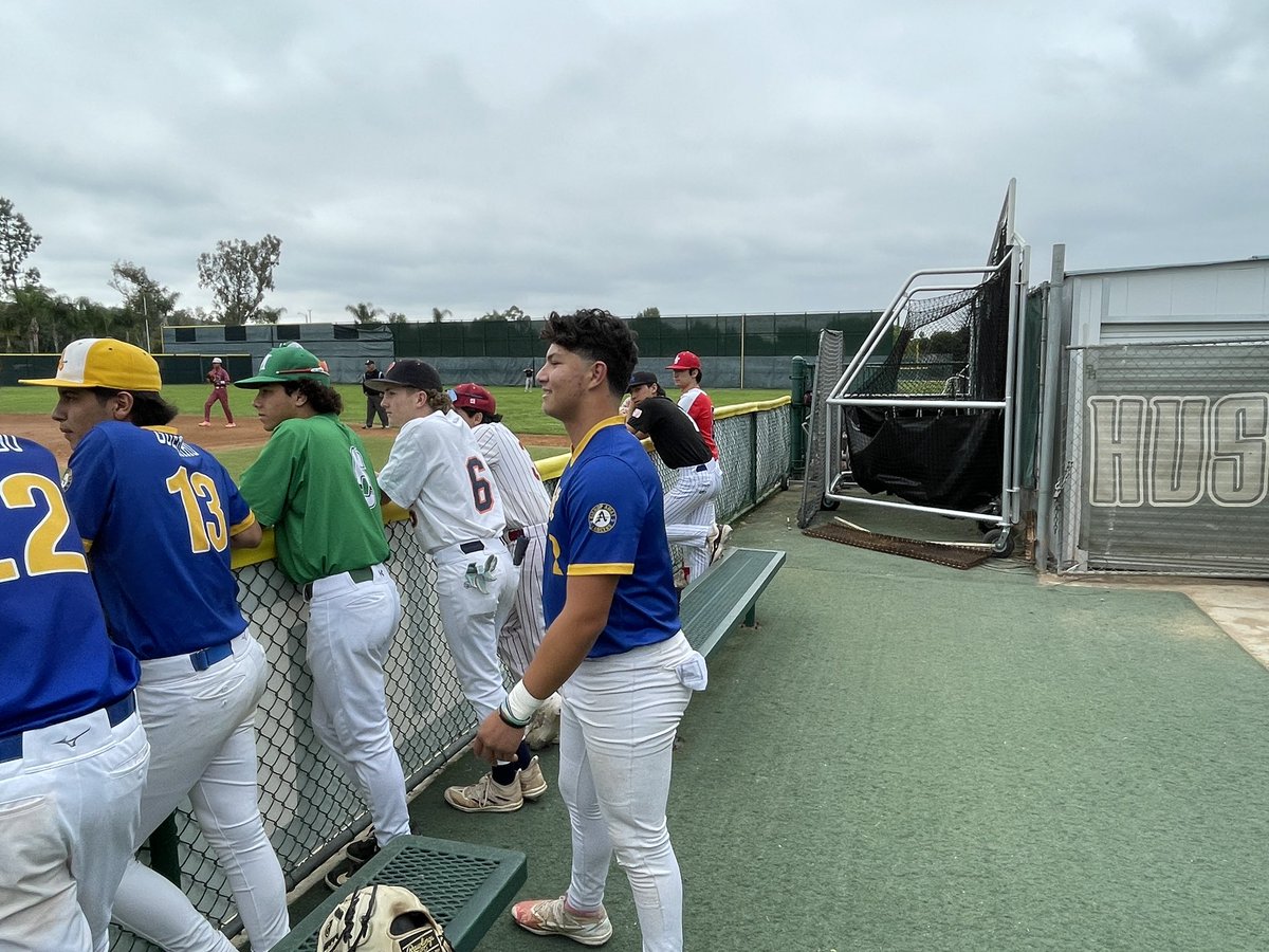 Jacob Campos with a home run for a 1-0 Blue Team lead. Bishop Amat.