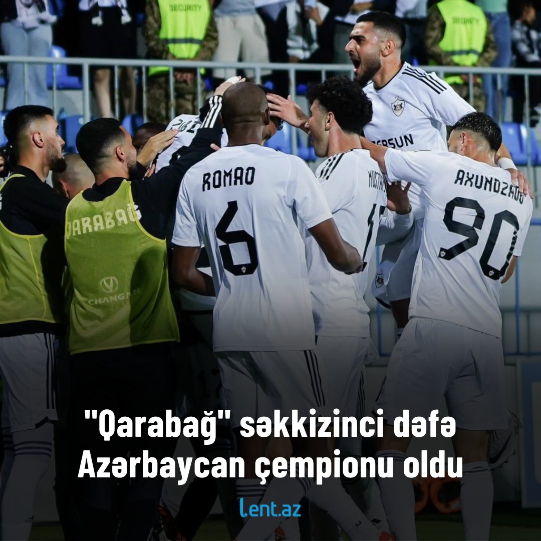 lent_az's tweet photo. ⚡️⚽️🏆"Qarabağ" səkkizinci dəfə Azərbaycan çempionu oldu.

⚽️"Qarabağ" - "Zirə" 2:1 https://t.co/F2mMpf1ZUu