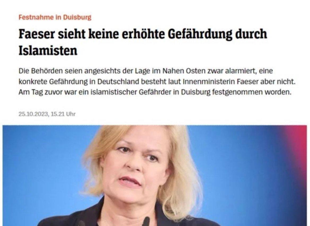 Innenministerin #Faeser sollte zurücktreten. 
Es reicht! #FaeserRücktritt

Bitte Retweet, falls ihr zustimmt
#Mannheim #Polizei #Polizist #einervonuns #Islamismus #beileid #kraft #verletzungen Freunden und Kollegen #Mitgefühl #Anteilnahme Ruhe in Frieden R.I.P