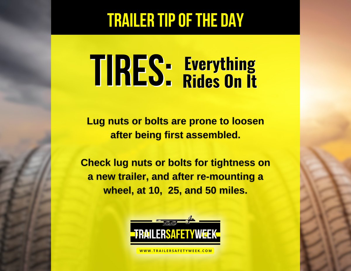 It's National #TrailerSafetyWeek, so let's brush up on towing!

Trailers are used every single day across the country. From construction to concession trailers, knowing how to trailer safely is key. 🔑

Find a checklist of things to #KnowBeforeYouTow at TrailerSafetyWeek.com/driving-tips.