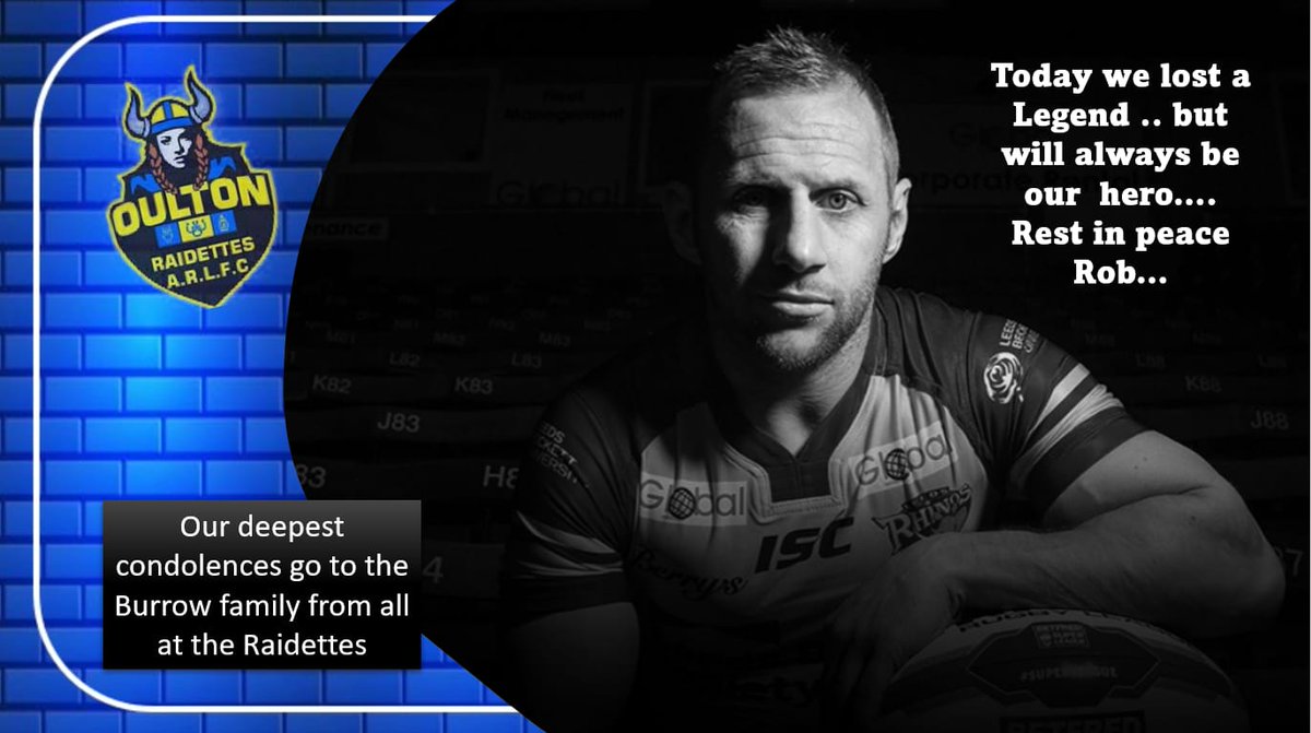 Our hearts go out to the Burrow family at this time from all at Oulton Raidettes Rip Rob 💙💛

#only1robburrow
💙💛