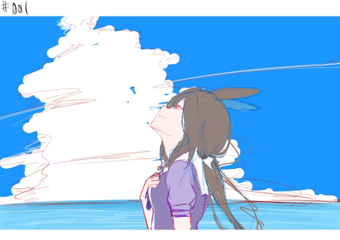 「looking up sky」 illustration images(Latest)