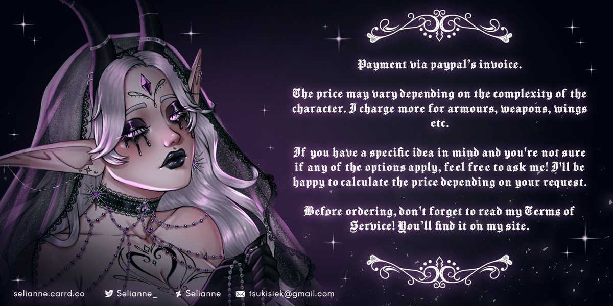 💜COMMISSIONS ARE OPEN💜

more info &amp; ToS in comments ⬇️
contact me via dms or mail: tsukisiek@gmail.com

RTs + likes appreciated ✨